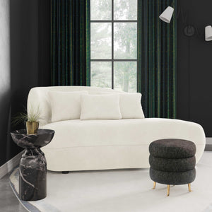 TV-Galet Cream Velvet Chaise
