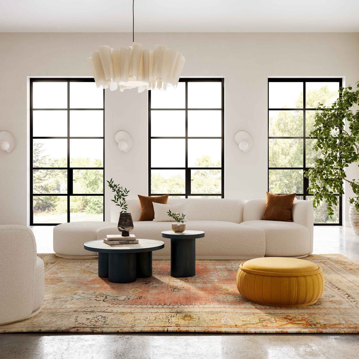 TV-Fickle Modular Armless Loveseat