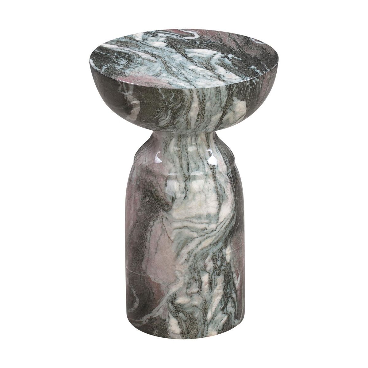 TV- RUE GREY & BLUSH SIDE TABLE