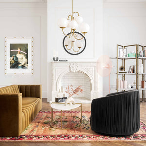 TV-London Pleated Swivel Chair