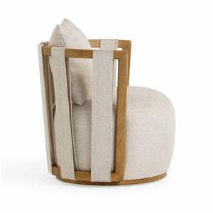 TV-Paolo Upcycled Distressed Swivel Chair