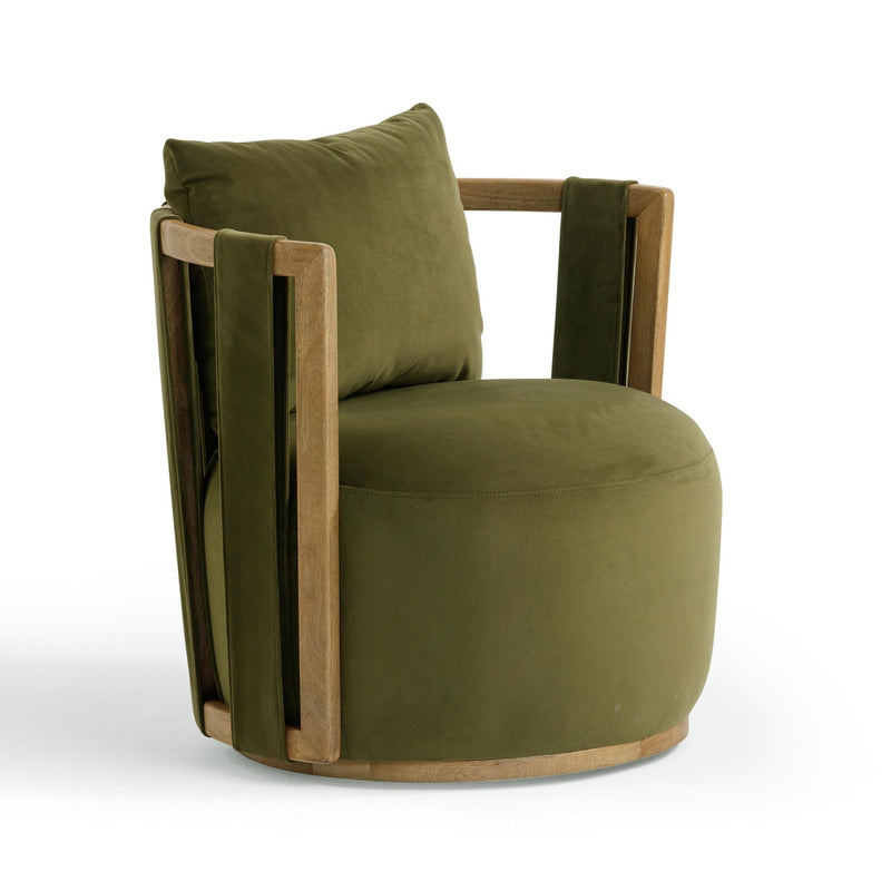 TV-Paolo Upcycled Distressed Swivel Chair