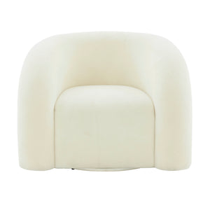 TV - SLIPPER CREAM VEGAN SHEARLING SWIVEL CHAIR
