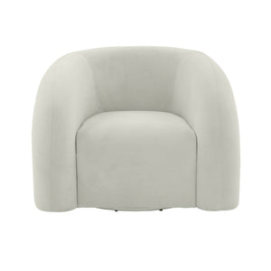 TV - SLIPPER CREAM VEGAN SHEARLING SWIVEL CHAIR