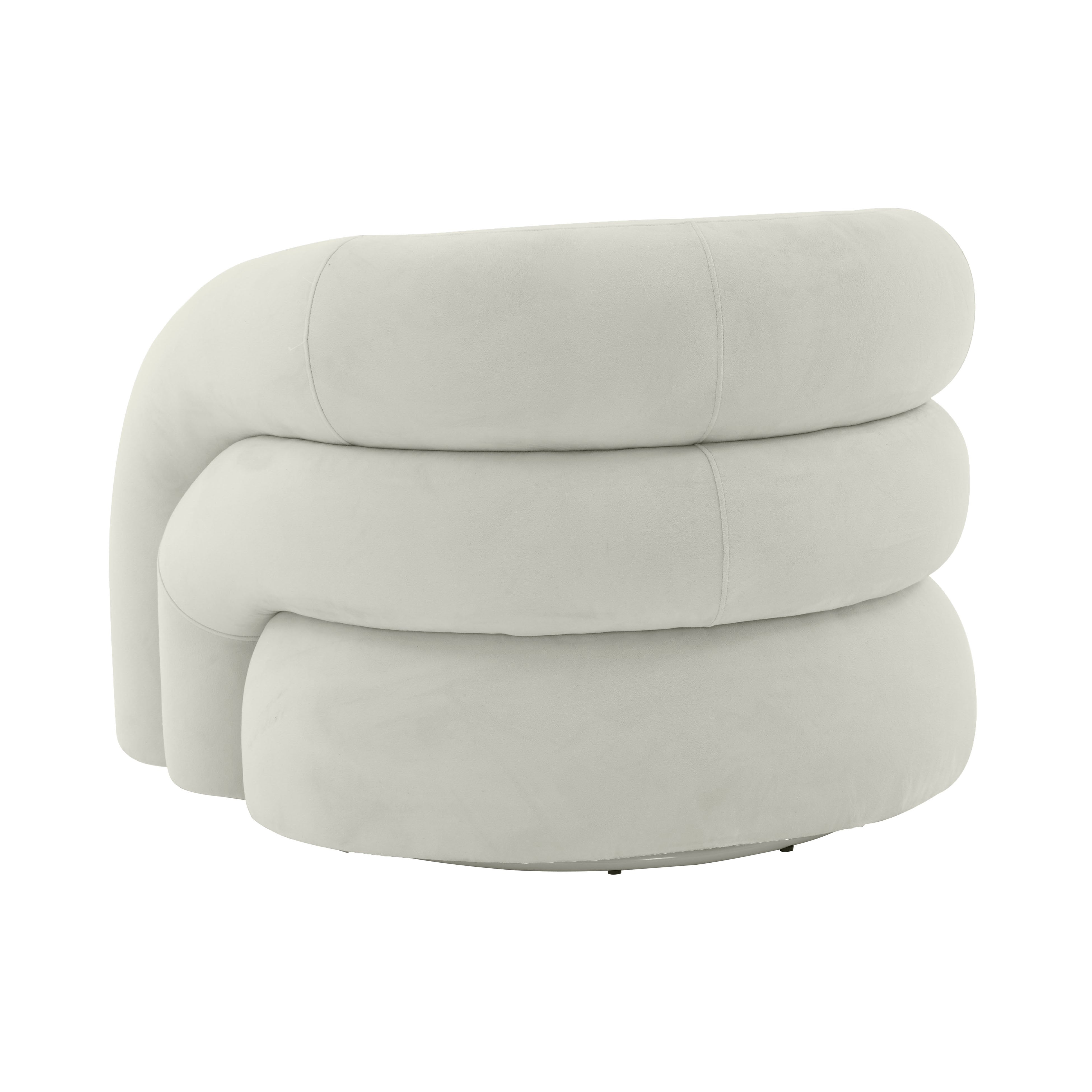 TV - SLIPPER CREAM VEGAN SHEARLING SWIVEL CHAIR