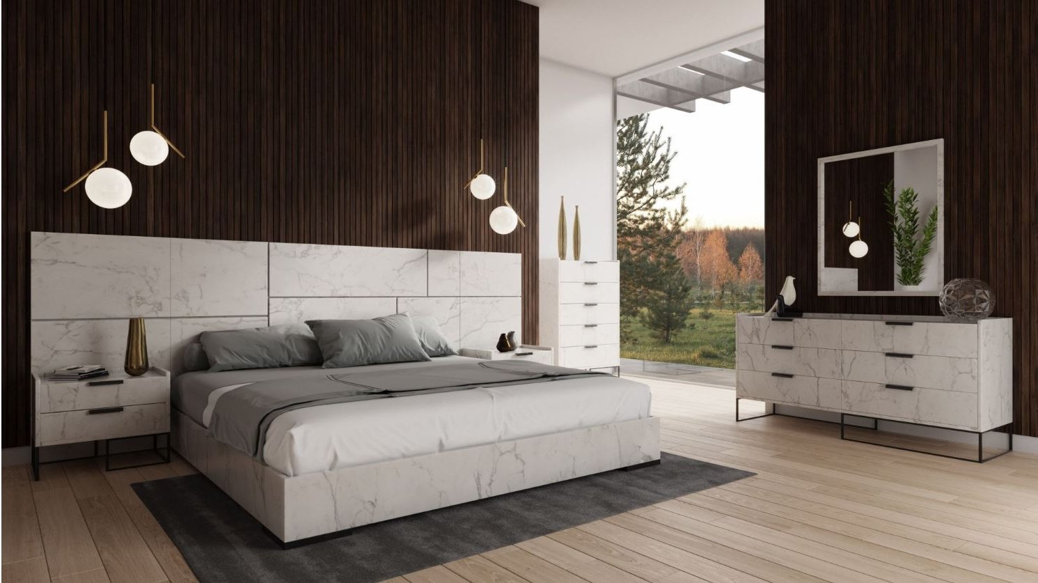 VG - NOVA DOMUS MARBELLA BED WITH 2 N/S