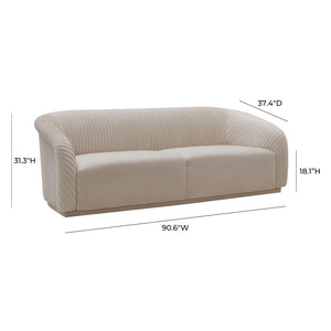 TV - YARA PLEATED VELVET SOFA