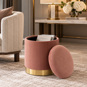 TV - ZOE BLUSH OTTOMAN