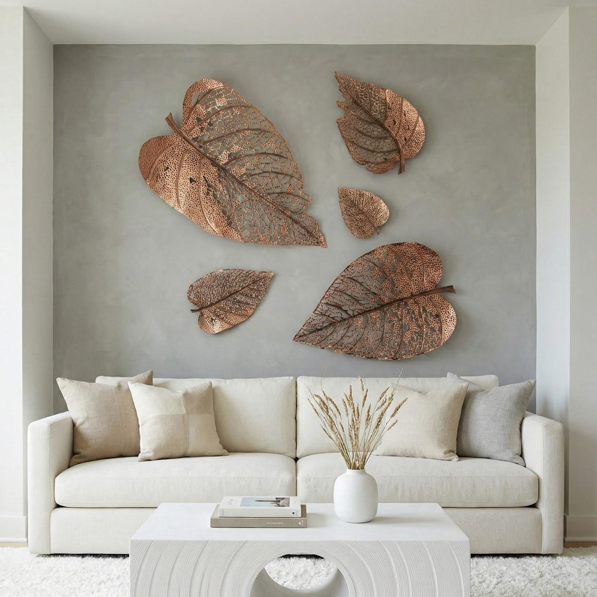 PC - BIRCH LEAF WALL ART, COPPER, SM