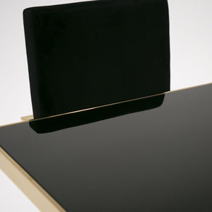 VG - MARSTON BLACK GLASS DINING TABLE
