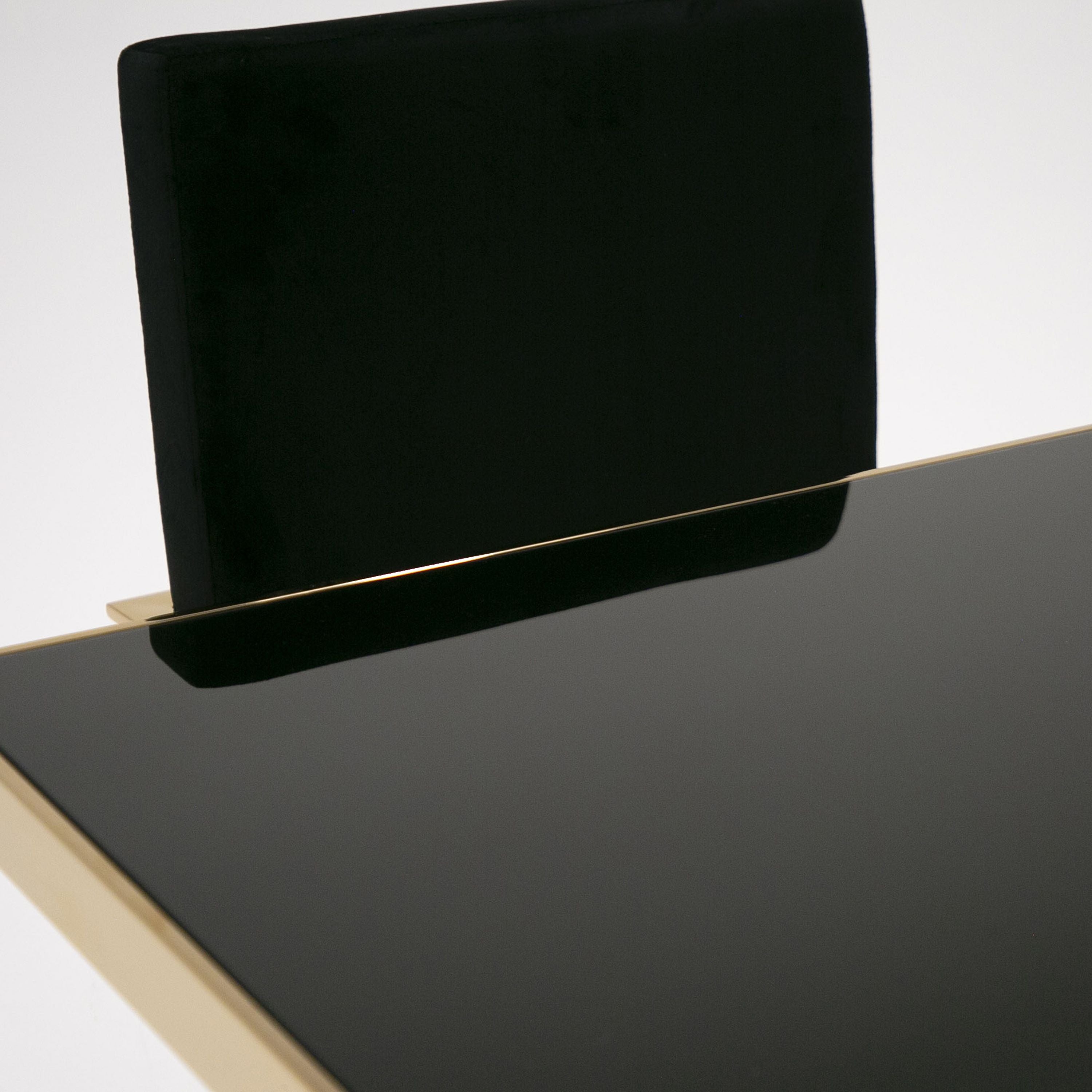 VG - MARSTON BLACK GLASS DINING TABLE