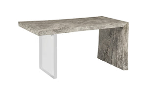 PC - Waterfall Desk Gray Stone, Acrylic Leg