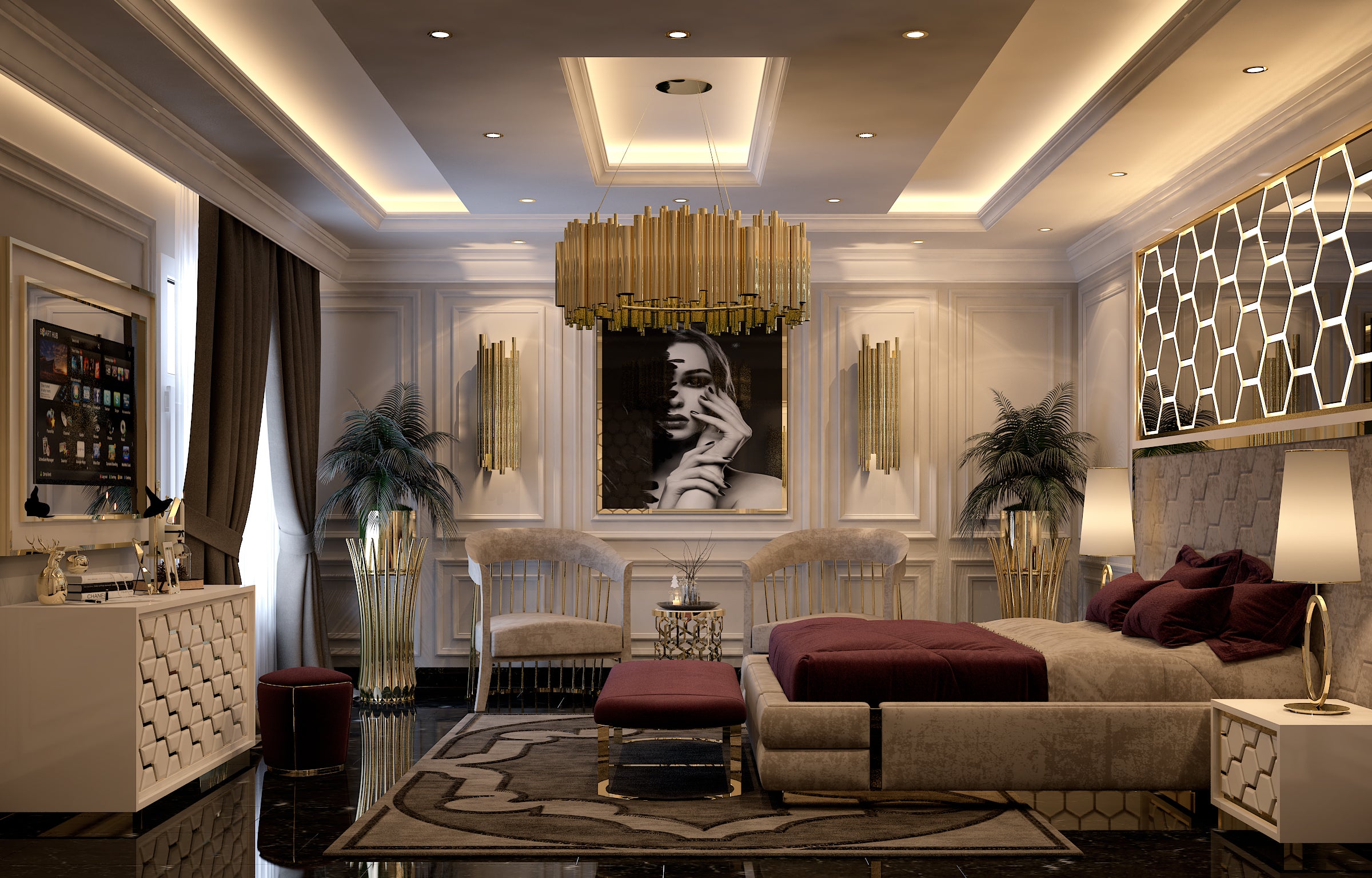 ZB -  ZEBRANO FICO KING BED