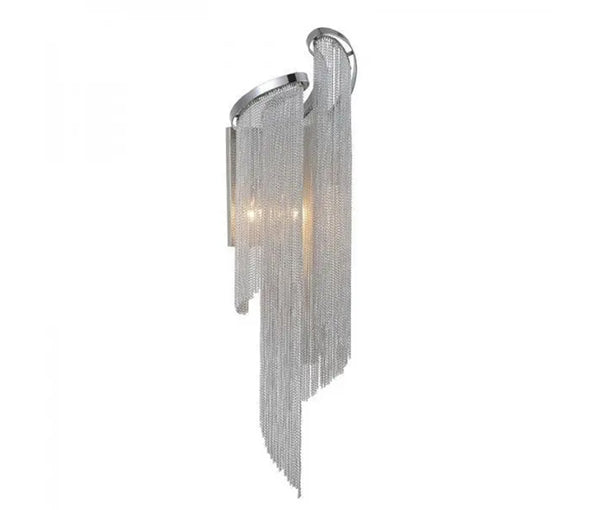 CW  - WAVES SILVER WALL SCONCE