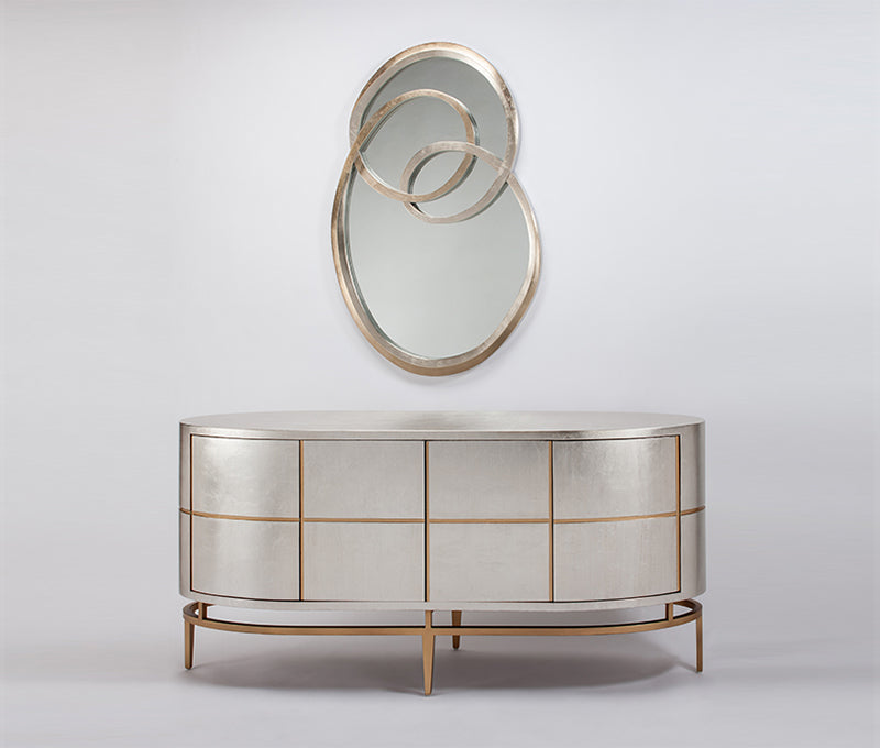 AM - OVAL GOLD SILVER SIDEBOARD