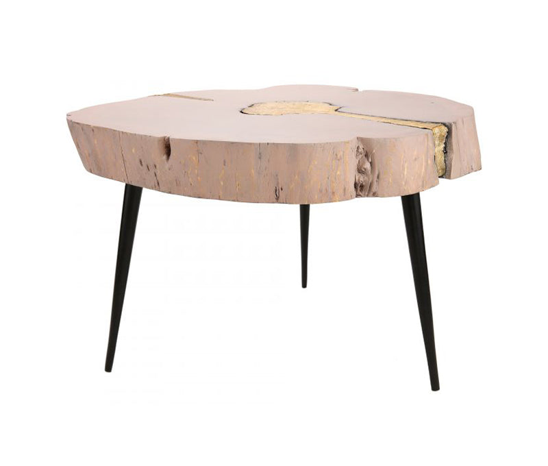 TV - TIMBER PINK AND BRASS COFFEE TABLE