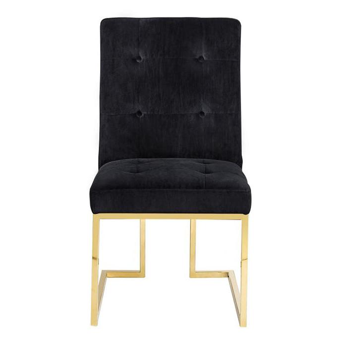 TV - AKIKO BLACK VELVET DINING CHAIR S/2