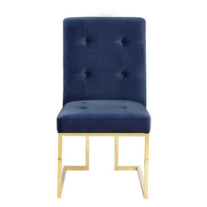 TV - AKIKO NAVY VELVET DINING CHAIR SET OF 2