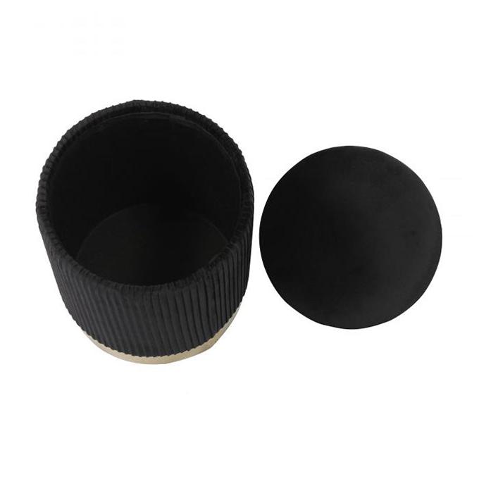 TV - ZOE BLACK OTTOMAN