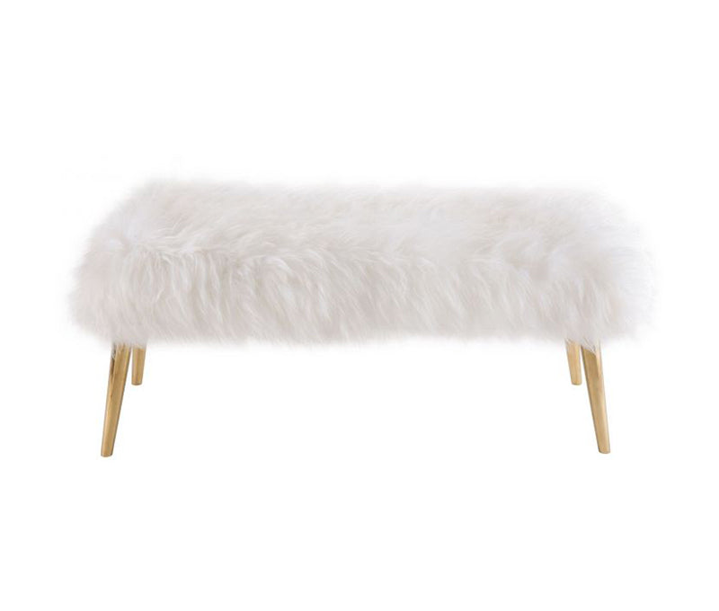 TV - CHURRA WHITE SHEEPSKIN BENCH