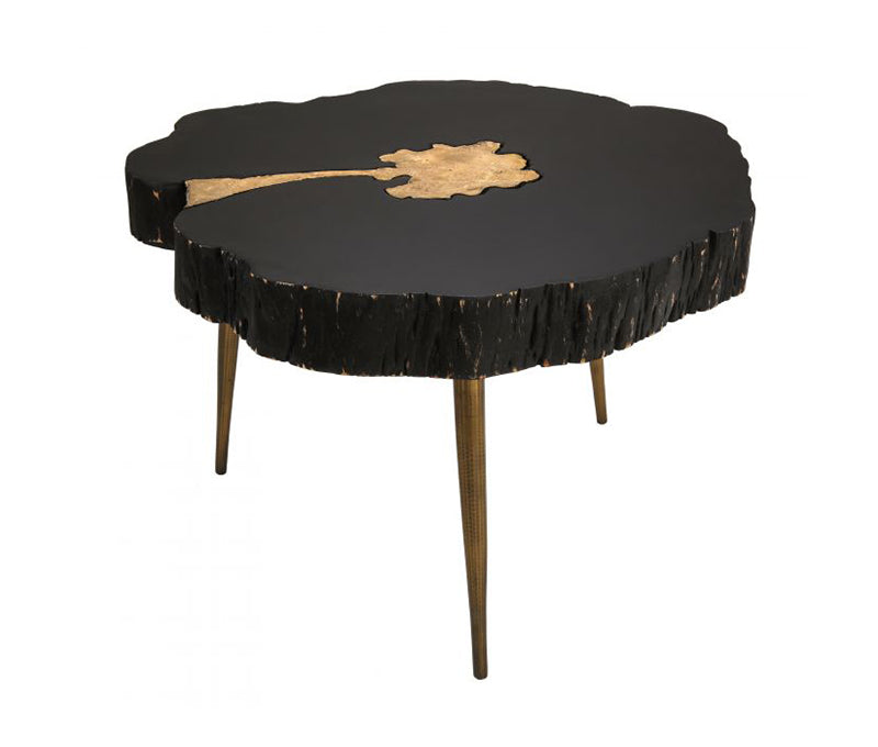 TV - TIMBER BLACK AND BRASS COFFEE TABLE