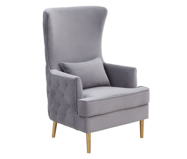 TV -ALINA TALL TUFTED GREY BACK CHAIR