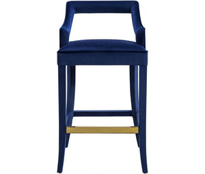 TV - TIFFANY NAVY VELVET BAR STOOL