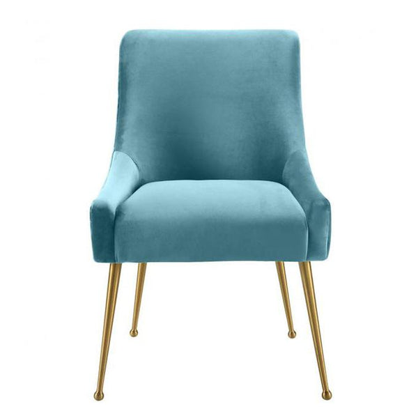 TV - BEATRIX SEA BLUE VELVET SIDE DINING CHAIR