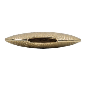 AB - ALU TIMBER OVAL DISC VASE