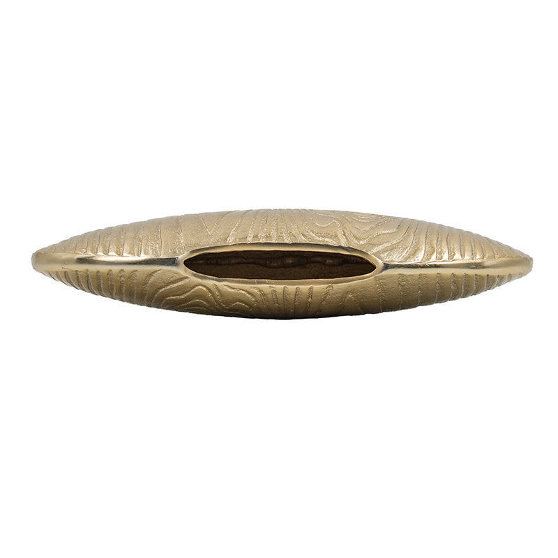 AB - ALU TIMBER OVAL DISC VASE