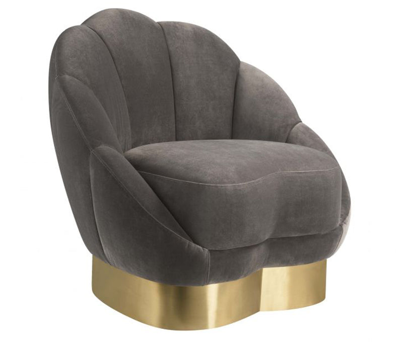 TV - BLOOM LIGHT GREY VELVET CHAIR