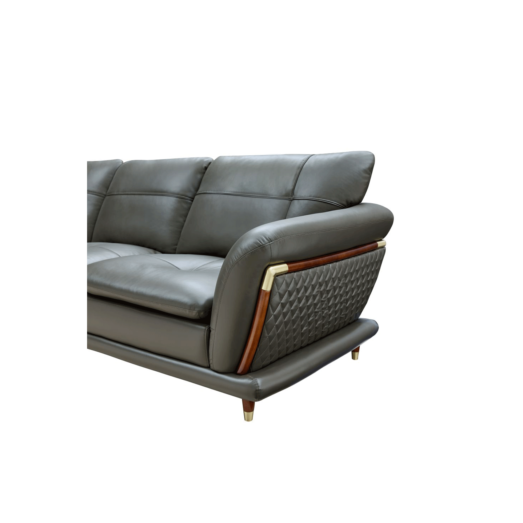 EF - TRANSITIONAL ITALIAN LEATHER SECTIONAL