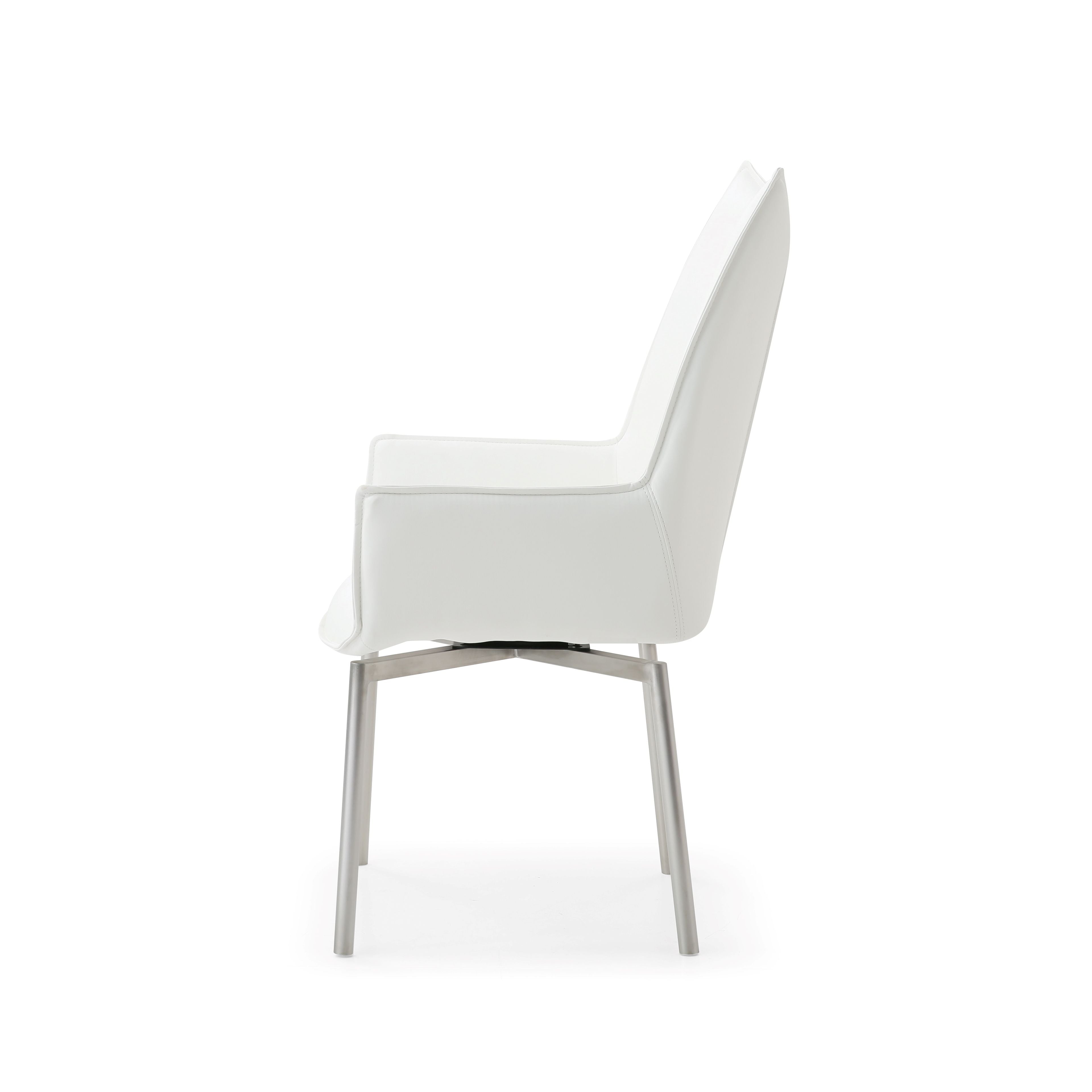 EF - 1218 SWIVEL WHITE DINING CHAIR