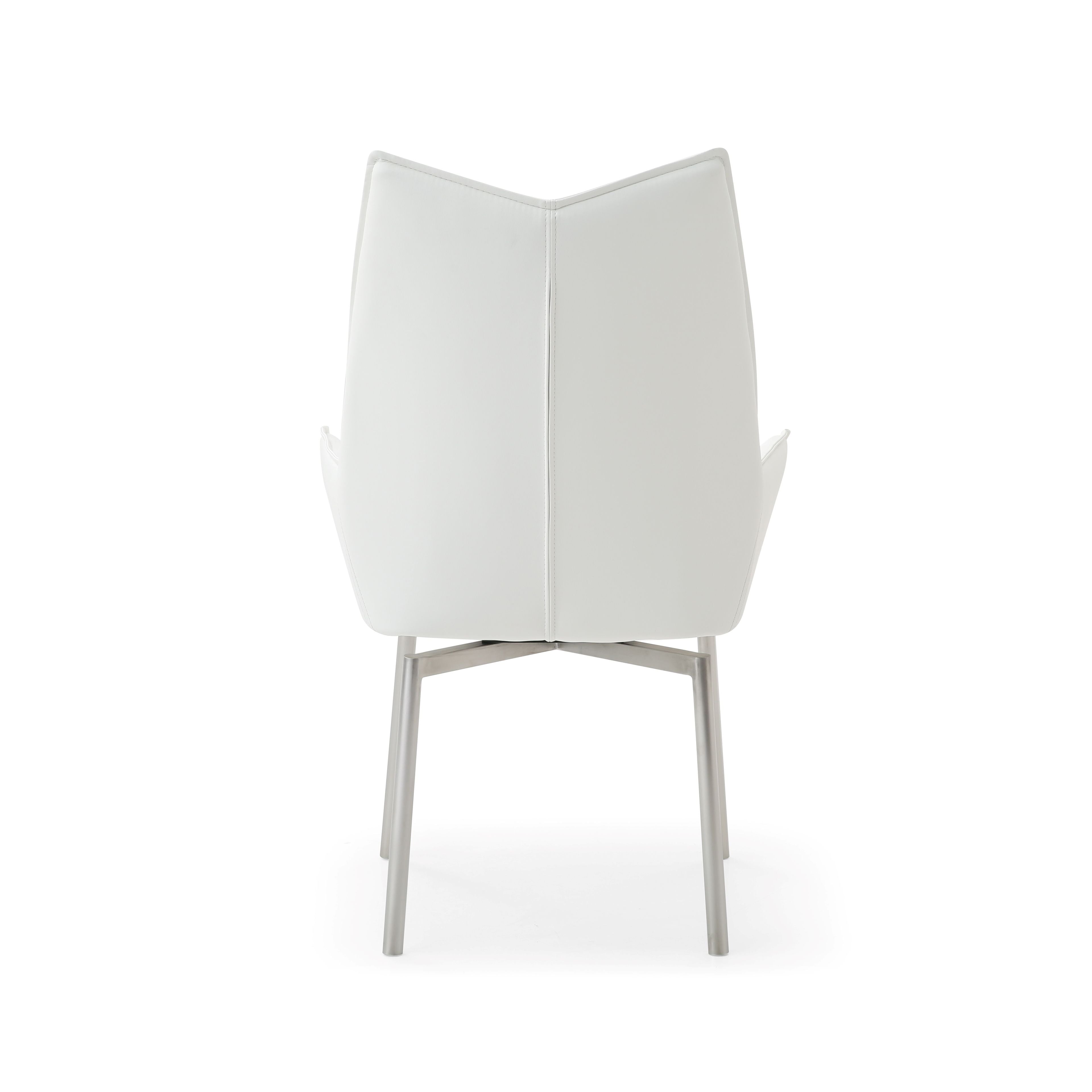 EF - 1218 SWIVEL WHITE DINING CHAIR