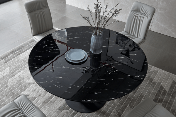 EF - MARBLE-LOOK DINING TABLE