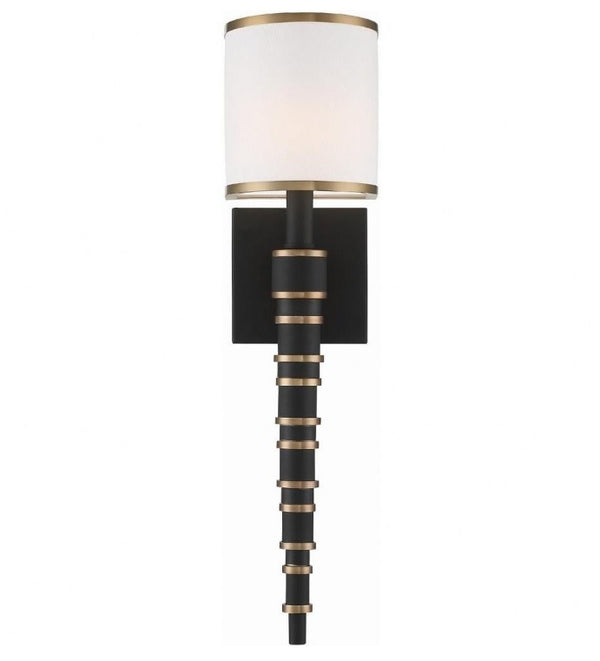 CR - BLACK AND GOLD SCONCE