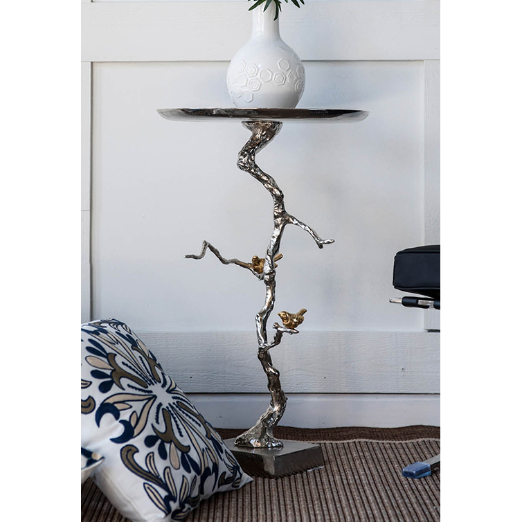 AB - BIRDS SIDE TABLE SILVER