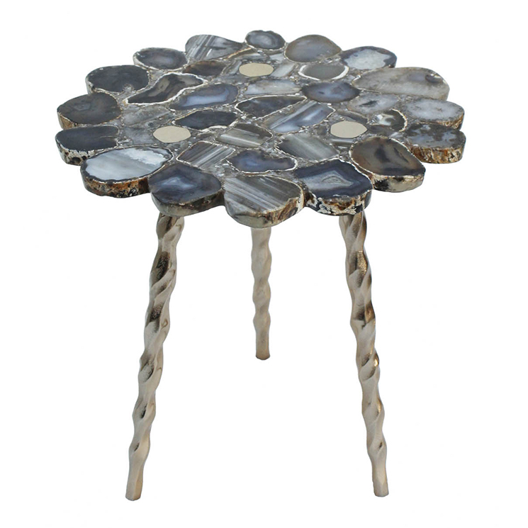 AB - AGATE STONE SIDE TABLE