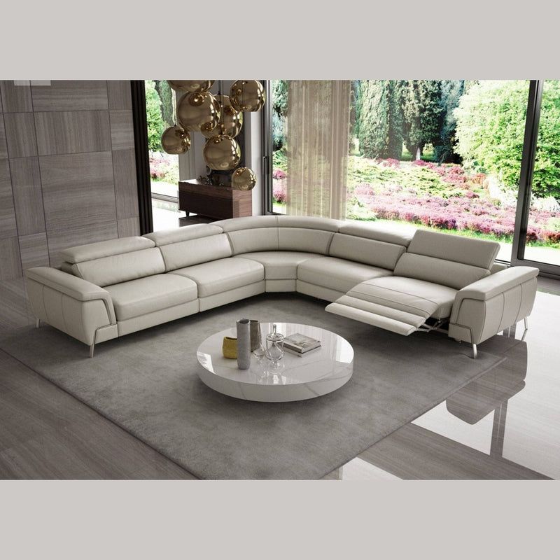 VG - CORONELLI WONDER - ITALIAN MODERN LEATHER SECTIONAL WITH RECLINERS