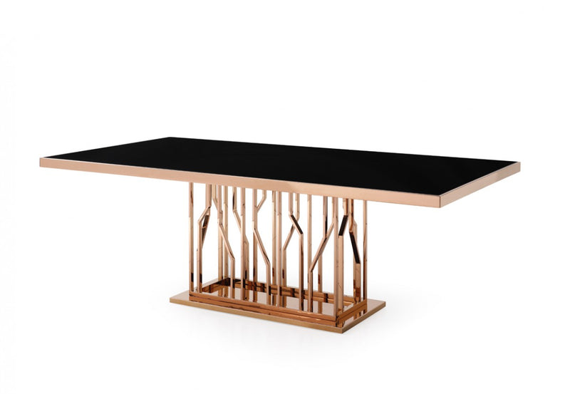 VG - MARSTON MARBLE & ROSEGOLD DINING TABLE