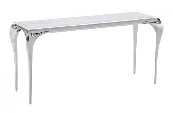 VG - MODREST VINCE FAUX MARBLE AND STEEL CONSOLE